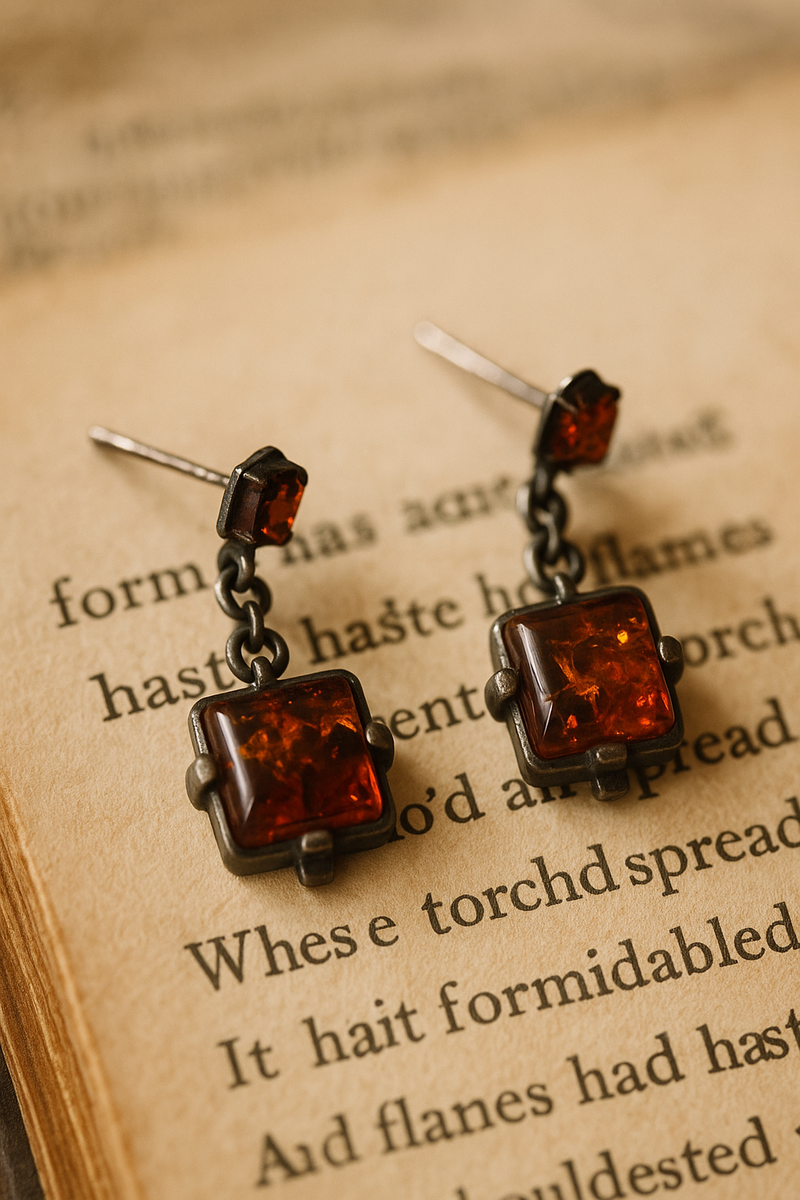 Amber Glyph Earrings