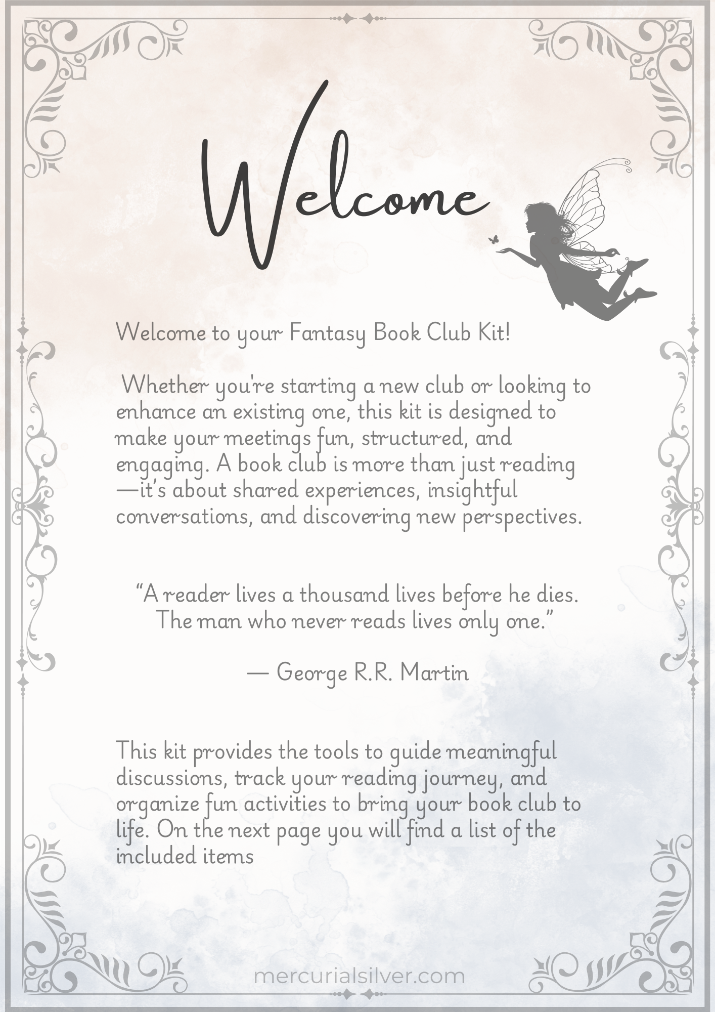 Fantasy Book Club Complete Kit — Digital Download