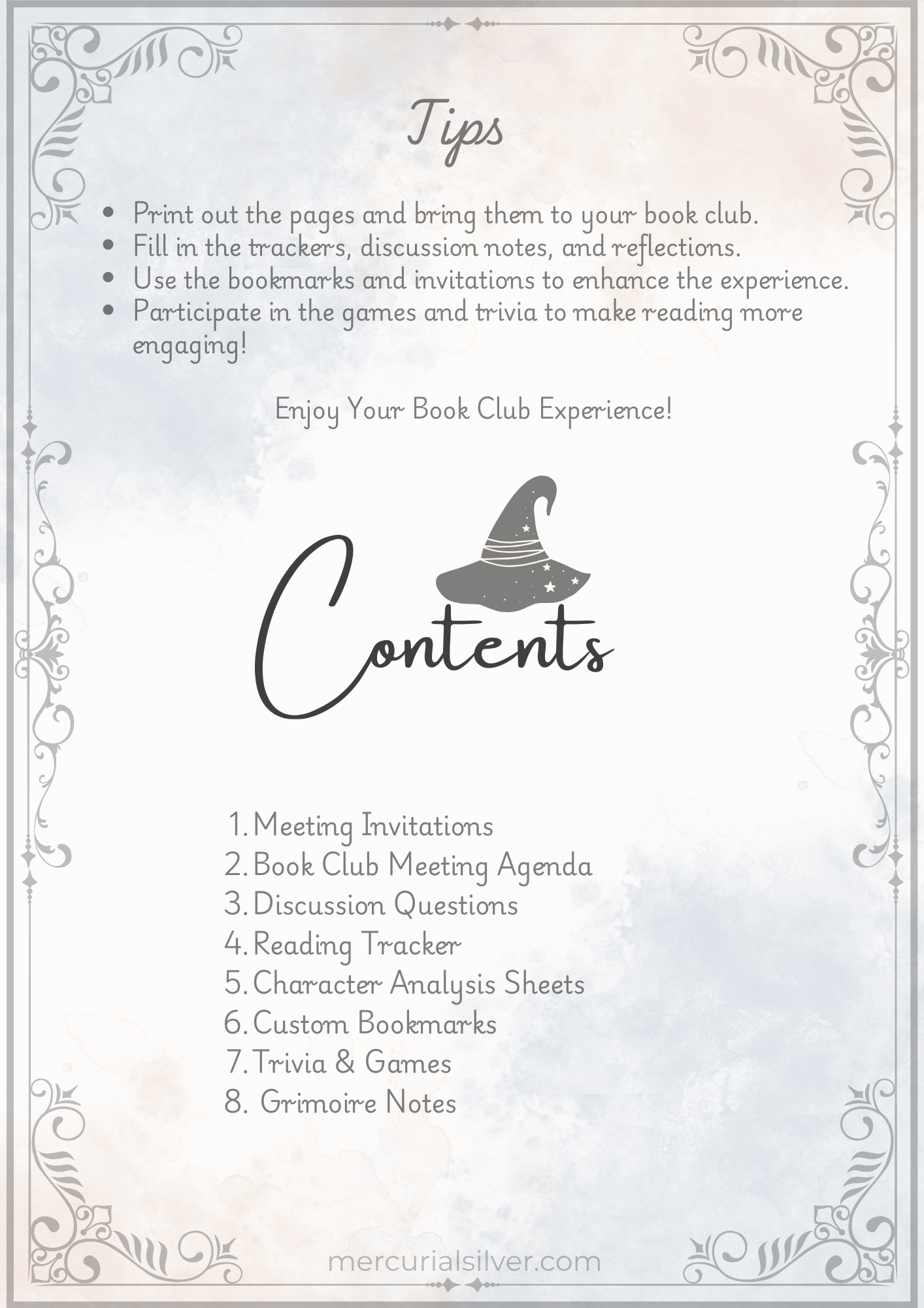 Fantasy Book Club Complete Kit — Digital Download