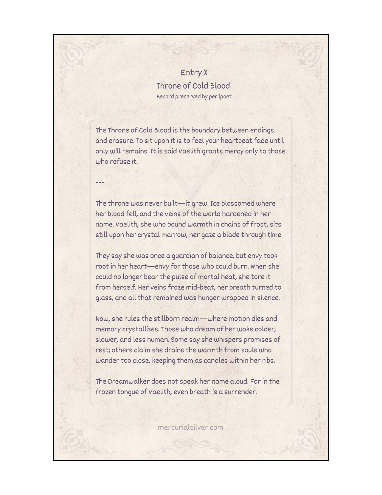 Throne of Cold Blood - Ink Art Printable