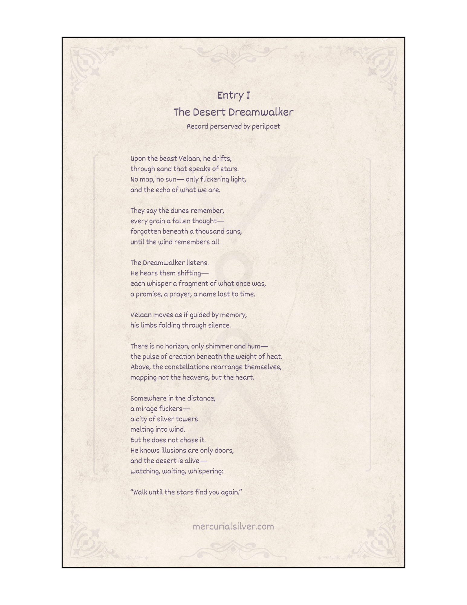 Desert Dreamwalker - Ink Art Printable