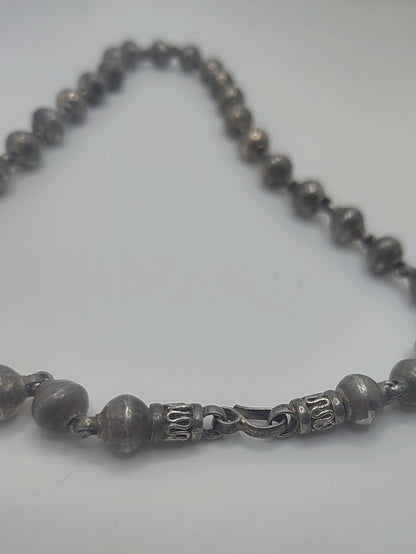 Moonseed Fine Silver Bead Necklace — Vintage .999, 39.52g