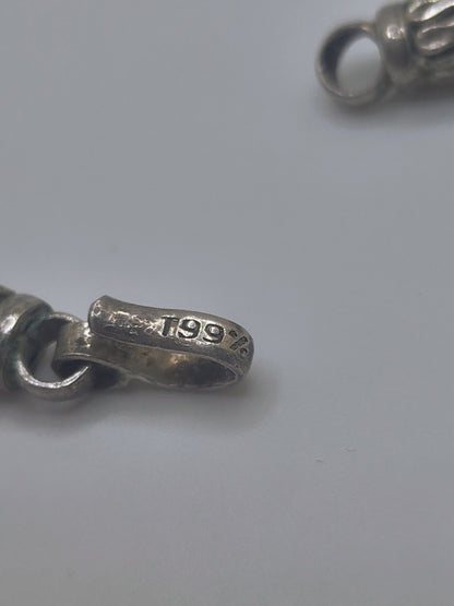 Moonseed Fine Silver Bead Necklace — Vintage .999, 39.52g