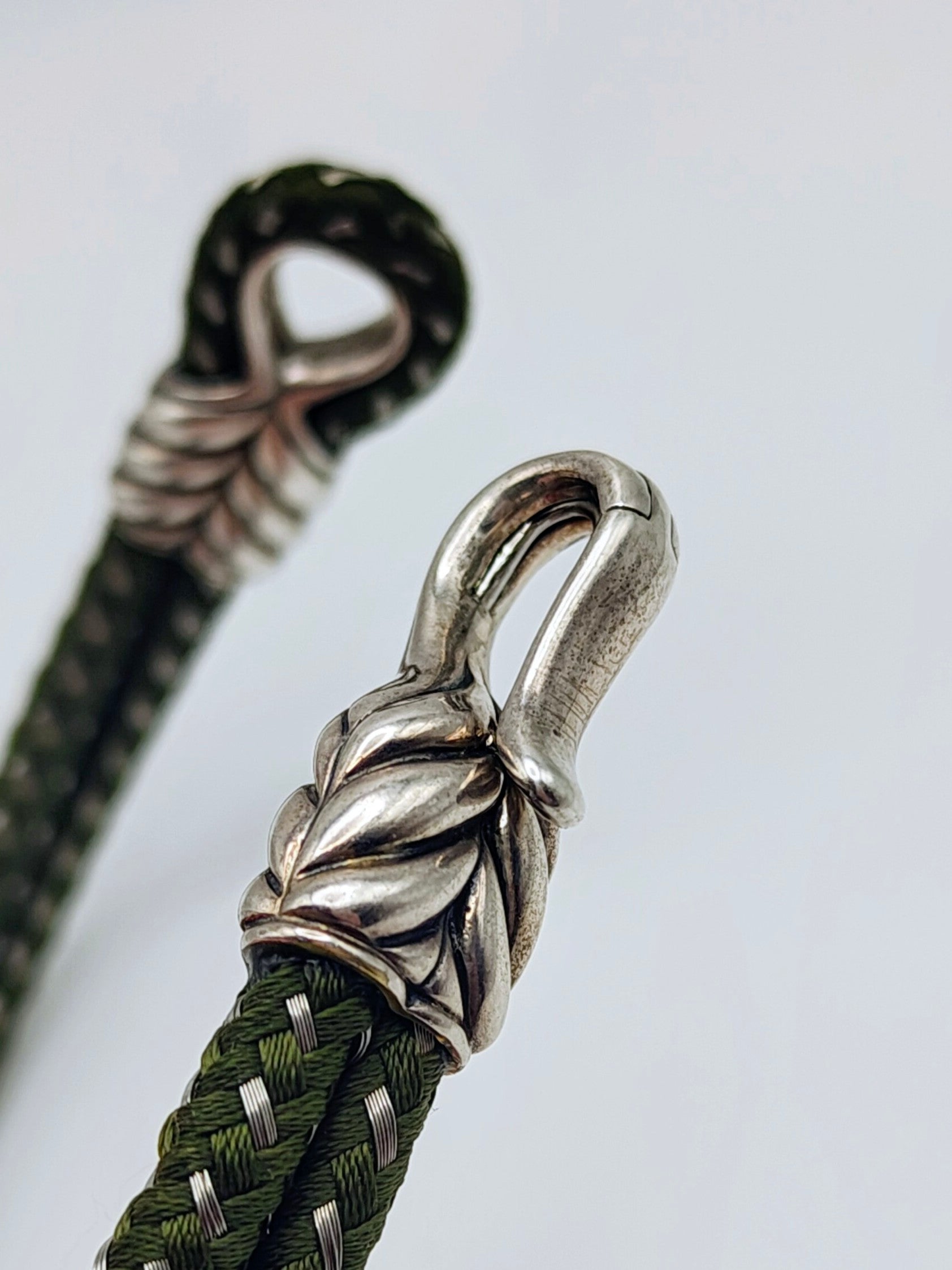 Verdant Tether — David Yurman Sterling Braided Hook Bracelet