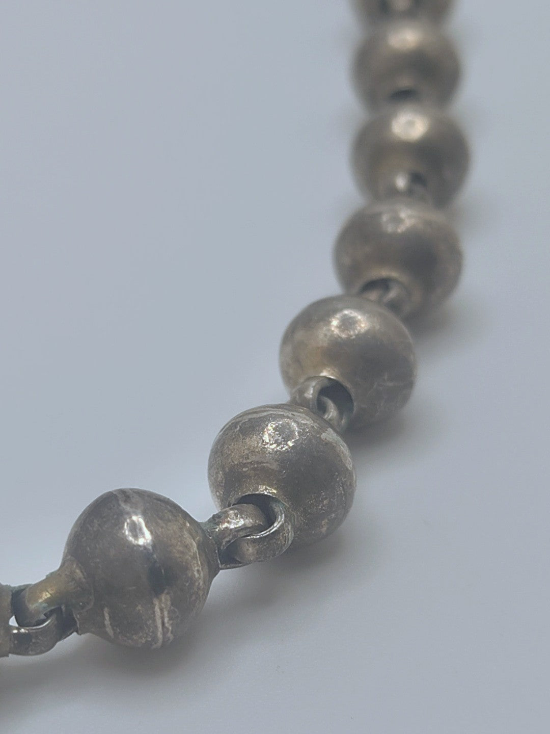 Moonseed Fine Silver Bead Necklace — Vintage .999, 39.52g