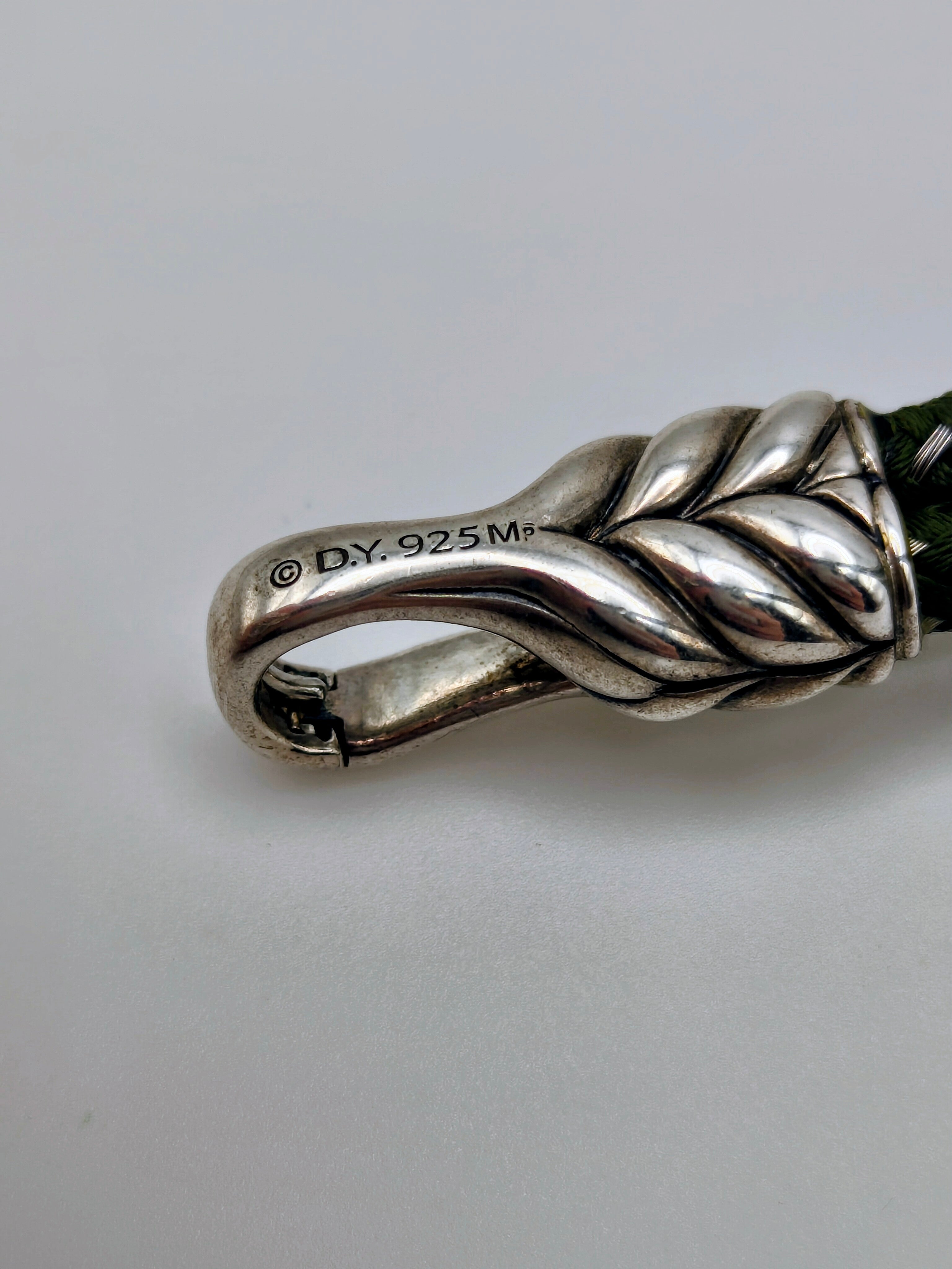 Verdant Tether — David Yurman Sterling Braided Hook Bracelet