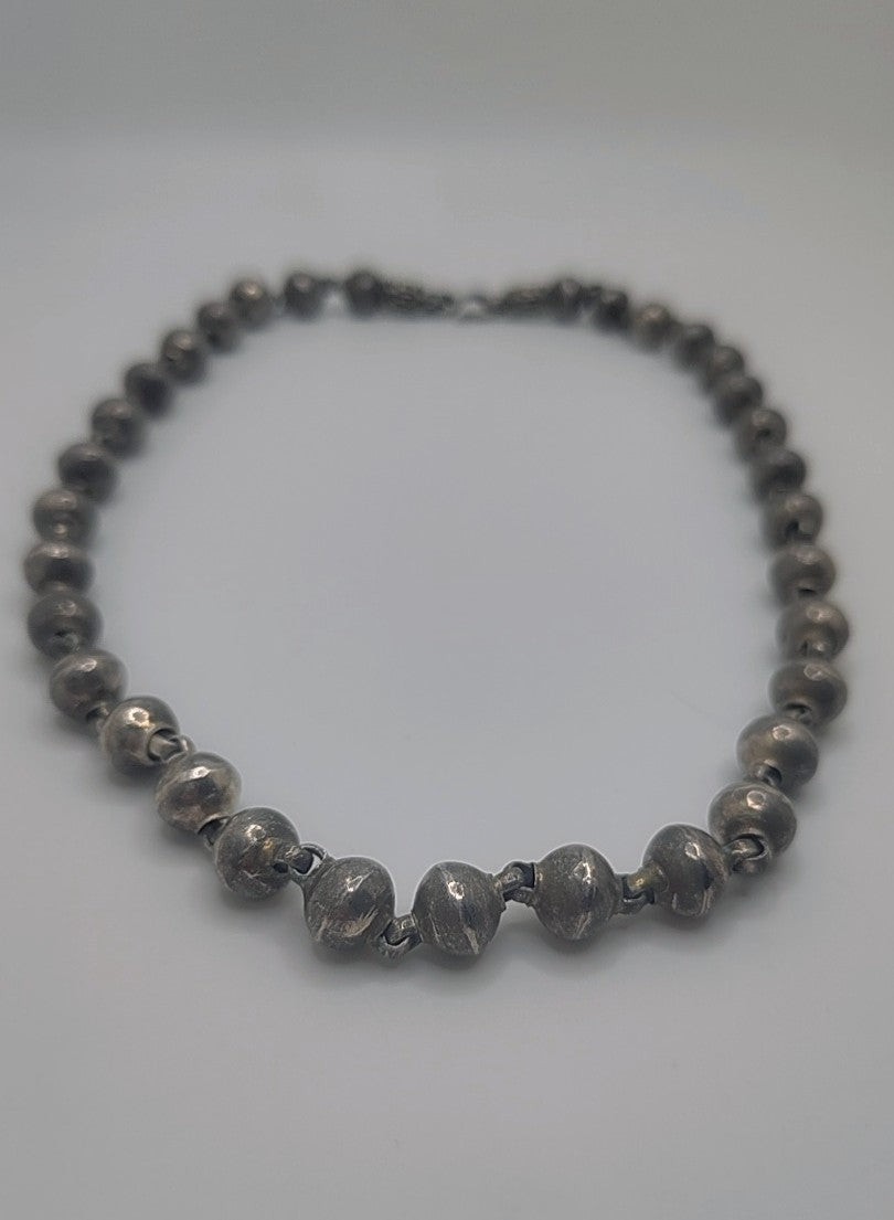 Moonseed Fine Silver Bead Necklace — Vintage .999, 39.52g
