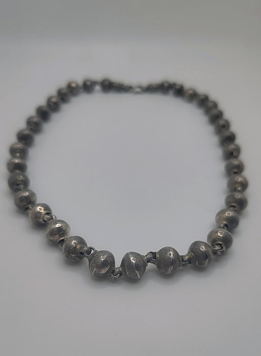 Moonseed Fine Silver Bead Necklace — Vintage .999, 39.52g