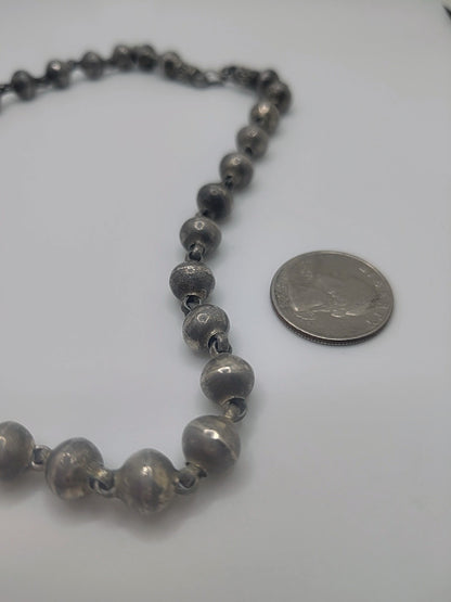 Moonseed Fine Silver Bead Necklace — Vintage .999, 39.52g
